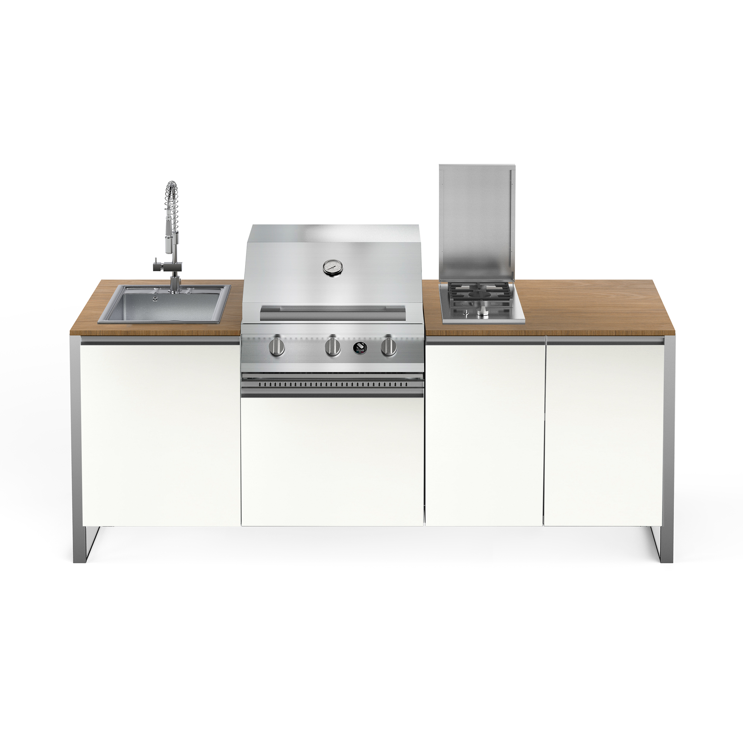 ΚΟΥΖΙΝΑ ΕΞΩΤΕΡΙΚΗΣ ΧΡΗΣΗΣ STEEL GEA LATEMAR23080-QL-NA-CR | BBQ STEEL 70εκ. | ΝΕΡΟΧΥΤΗΣ 40εκ. | ΕΣΤΙΑ ΑΕΡΙΟΥ